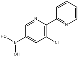 5-Chloro-6-(pyridin-2-yl)pyridine-3-boronic acid结构式