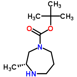 (3R)-Hexahydro-3-methyl-1H-1,4-diazepine-1-carboxylic acid tert-butyl ester Structure