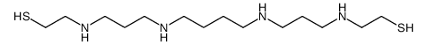 2-[3-[4-[3-(2-sulfanylethylamino)propylamino]butylamino]propylamino]ethanethiol Structure