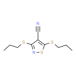 3,5-Bis(propylthio)-4-isothiazolecarbonitrile structure