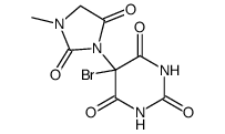 5-bromo-5-(3-methyl-2,5-dioxo-imidazolidin-1-yl)-pyrimidine-2,4,6-trione结构式