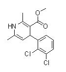 4-(2,3-Dichlorophenyl)-1,4-dihydro-2,6-dimethyl-3-pyridinecarboxylic acid methyl ester Structure