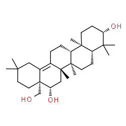 Olean-13(18)-ene-3β,16β,28-triol结构式