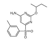 2-butan-2-yloxy-6-(3-methylphenyl)sulfonylpyrimidin-4-amine结构式