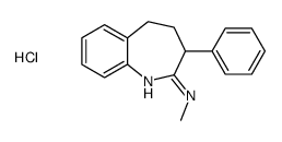 N-methyl-3-phenyl-4,5-dihydro-3H-1-benzazepin-2-amine,hydrochloride Structure