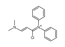 (E)-N-(1-chloro-3-(dimethylamino)allylidene)-N-phenylbenzenaminium结构式