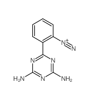 Benzenediazonium,2-(4,6-diamino-1,3,5-triazin-2-yl)-, chloride, hydrochloride (1:1:1) structure