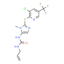 N-ALLYL-N'-(2-([3-CHLORO-5-(TRIFLUOROMETHYL)-2-PYRIDINYL]SULFANYL)-1-METHYL-1H-IMIDAZOL-5-YL)UREA structure