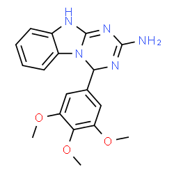 4-(3,4,5-TRIMETHOXY-PHENYL)-1,4-DIHYDRO-BENZO[4,5]IMIDAZO[1,2-A][1,3,5]TRIAZIN-2-YLAMINE结构式