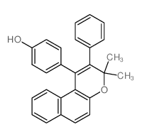 4-(3,3-dimethyl-2-phenylbenzo[f]chromen-1-yl)phenol结构式