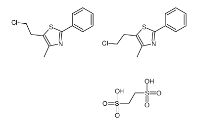 5-(2-Chloroethyl)-4-methyl-2-phenylthiazole ethanedisulfonate (2:1) structure