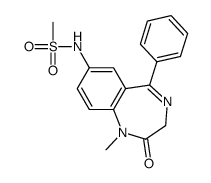 N-(1-methyl-2-oxo-5-phenyl-3H-1,4-benzodiazepin-7-yl)methanesulfonamide Structure