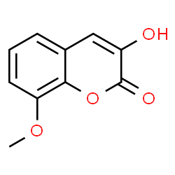 3-Hydroxy-8-methoxy-2H-1-benzopyran-2-one结构式