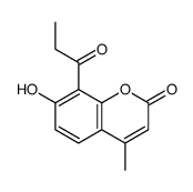 7-hydroxy-4-methyl-8-propanoylchromen-2-one Structure