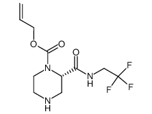 (S)-2-(2,2,2-Trifluoro-ethylcarbamoyl)-piperazine-1-carboxylic acid allyl ester结构式