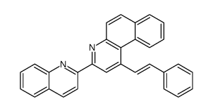 1-(2-phenylethenyl)-3-quinolin-2-ylbenzo[f]quinoline结构式