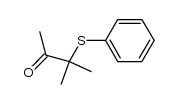 2-methyl-2-phenylsulfanylbutan-3-one结构式
