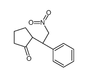 (2S)-2-[(1R)-2-nitro-1-phenylethyl]cyclopentan-1-one结构式