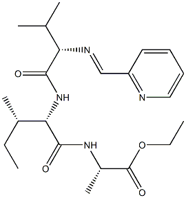 N-(2-Pyridinylmethylene)-L-Val-L-Ile-L-Ala-OEt Structure