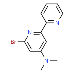 6-BROMO-4-N,N-DIMETHYLAMINO-2,2'-BIPYRIDINE结构式