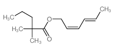 Pentanoic acid,2,2-dimethyl-, 2,4-hexadien-1-yl ester structure