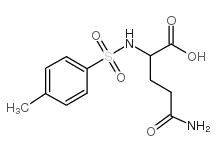 4-carbamoyl-2-[(4-methylphenyl)sulfonylamino]butanoic acid structure