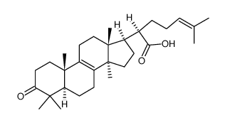 3-Oxo-5α-lanosta-8,24-diene-21-oic acid结构式