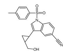 3-[(1S,2S)-2-(hydroxymethyl)cyclopropyl]-1-(4-methylphenyl)sulfonylindole-5-carbonitrile结构式