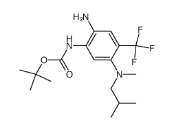 [2-amino-5-(isobutyl-methyl-amino)-4-trifluoromethyl-phenyl]-carbamic acid tert-butyl ester结构式
