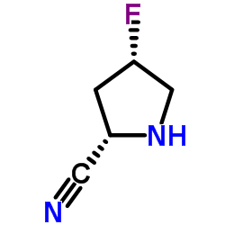 (2S,4S)-4-Fluoro-2-pyrrolidinecarbonitrile结构式