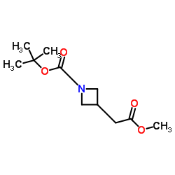 tert-butyl 3-(2-methoxy-2-oxoethyl)azetidine-1-carboxylate Structure