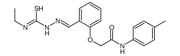 2-[2-[(ethylcarbamothioylhydrazinylidene)methyl]phenoxy]-N-(4-methylphenyl)acetamide结构式