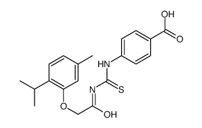 4-[[[[[5-METHYL-2-(1-METHYLETHYL)PHENOXY]ACETYL]AMINO]THIOXOMETHYL]AMINO]-BENZOIC ACID structure