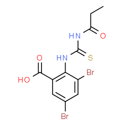 3,5-DIBROMO-2-[[[(1-OXOPROPYL)AMINO]THIOXOMETHYL]AMINO]-BENZOIC ACID picture