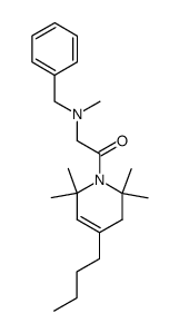 1,2,3,6-Tetrahydro-1-(N-benzyl-N-methylglycyl)-4-butyl-2,2,6,6-tetramethylpyridine结构式