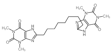 8-[8-(1,3-dimethyl-2,6-dioxo-7H-purin-8-yl)octyl]-1,3-dimethyl-7H-purine-2,6-dione Structure