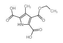 1H-Pyrrole-2,3,5-tricarboxylicacid, 4-methyl-, 3-ethyl ester structure