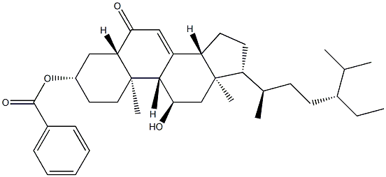 3β-Benzoyloxy-11α-hydroxy-5α-stigmast-7-en-6-one structure