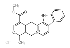 Oxayohimbanium,3,4,5,6,16,17-hexadehydro-16-(methoxycarbonyl)-19-methyl-, chloride, (19a)- (9CI)结构式