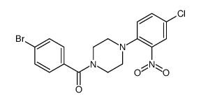 (4-bromophenyl)-[4-(4-chloro-2-nitrophenyl)piperazin-1-yl]methanone Structure