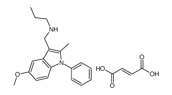 (E)-but-2-enedioic acid,N-[(5-methoxy-2-methyl-1-phenylindol-3-yl)methyl]propan-1-amine结构式