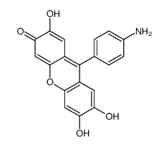 9-(4-aminophenyl)-2,6,7-trihydroxyxanthen-3-one结构式