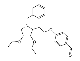 4-[2-(1-benzyl-3,4-diethoxypyrrolidin-2-yl)ethoxy]benzaldehyde Structure