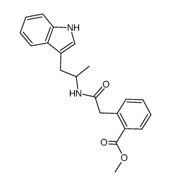 2-{[2-(1H-Indol-3-yl)-1-methyl-ethylcarbamoyl]-methyl}-benzoic acid methyl ester Structure