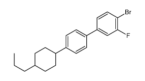 1-bromo-2-fluoro-4-[4-(4-propylcyclohexyl)phenyl]benzene Structure