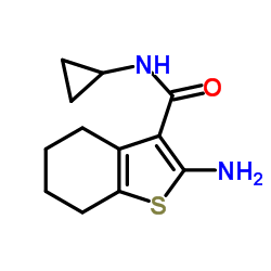 2-AMINO-4,5,6,7-TETRAHYDRO-BENZO[B]THIOPHENE-3-CARBOXYLIC ACID CYCLOPROPYLAMIDE Structure