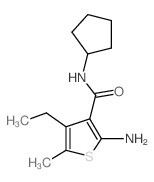 3-Thiophenecarboxamide,2-amino-N-cyclopentyl-4-ethyl-5-methyl-(9CI) structure