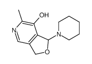 6-methyl-1-piperidin-1-yl-1,3-dihydrofuro[3,4-c]pyridin-7-ol结构式