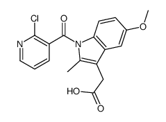 2-[1-(2-chloropyridine-3-carbonyl)-5-methoxy-2-methylindol-3-yl]acetic acid Structure