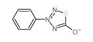 3-phenyl-1-thia-2,4-diaza-3-azoniacyclopent-3-en-5-one结构式